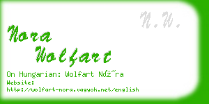 nora wolfart business card